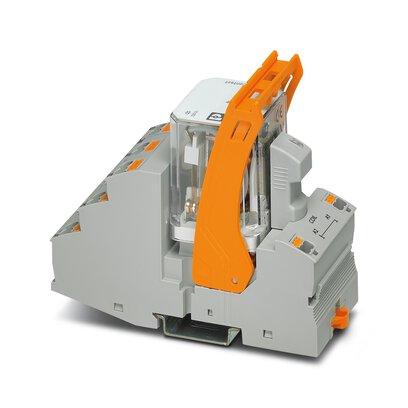Phoenix Contact Interface Relay and Base; RIF-4-RSC-LV-120AC/3X21; Universal; 10A; 3PDT; 120VAC; DIN Rail Mount; Push-In Connection